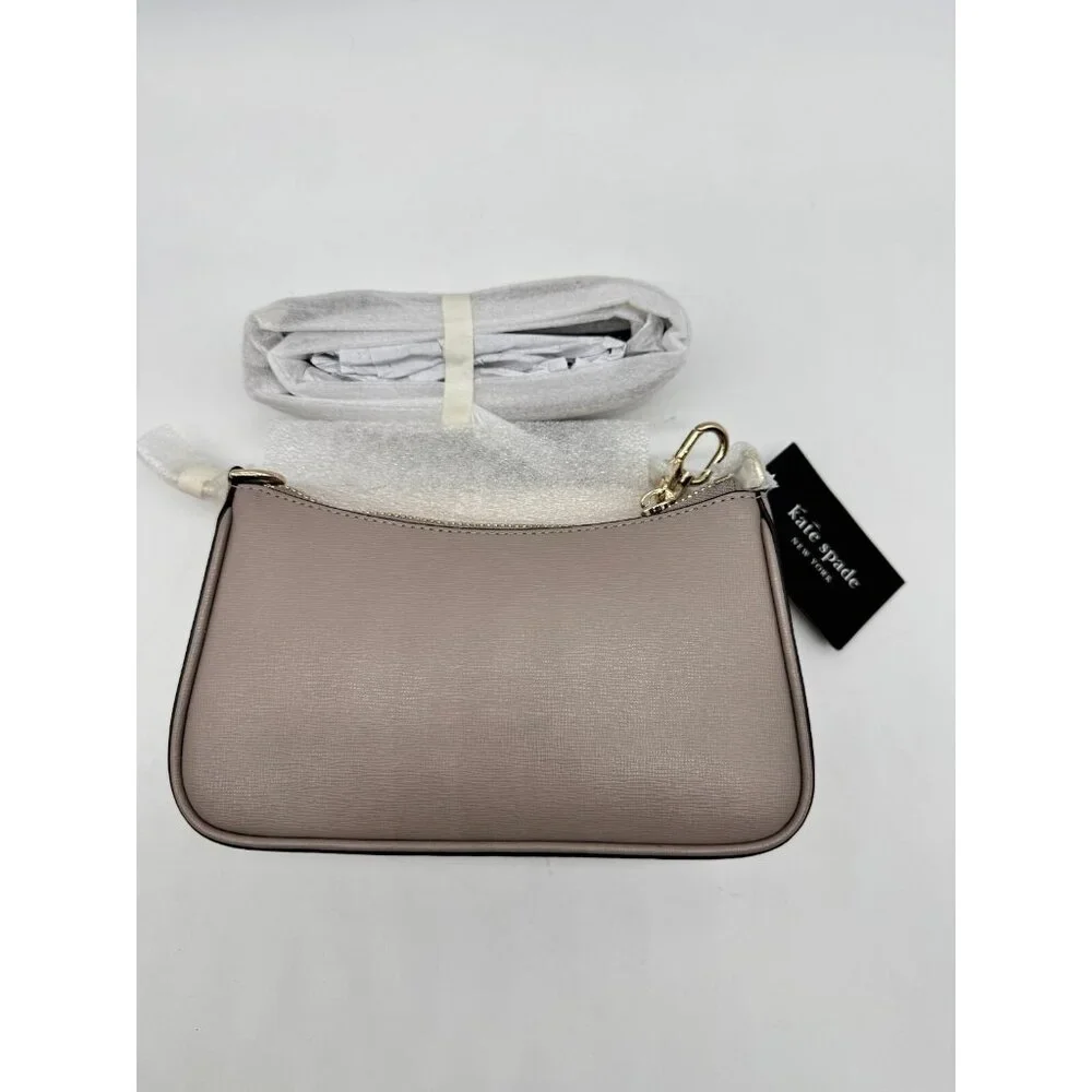 KATE SPADE NY Double Up leather crossbody + Dust bag  White/Gray (Defective)